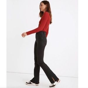 Madewell roadtripper flare jeans with split hem